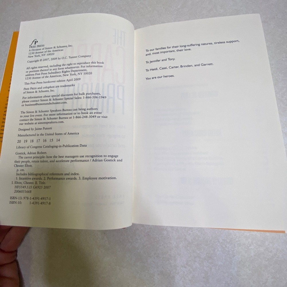 The Carrot Principle Hardcover Orange Business Leadership Book Management Growth - Picture 8 of 8